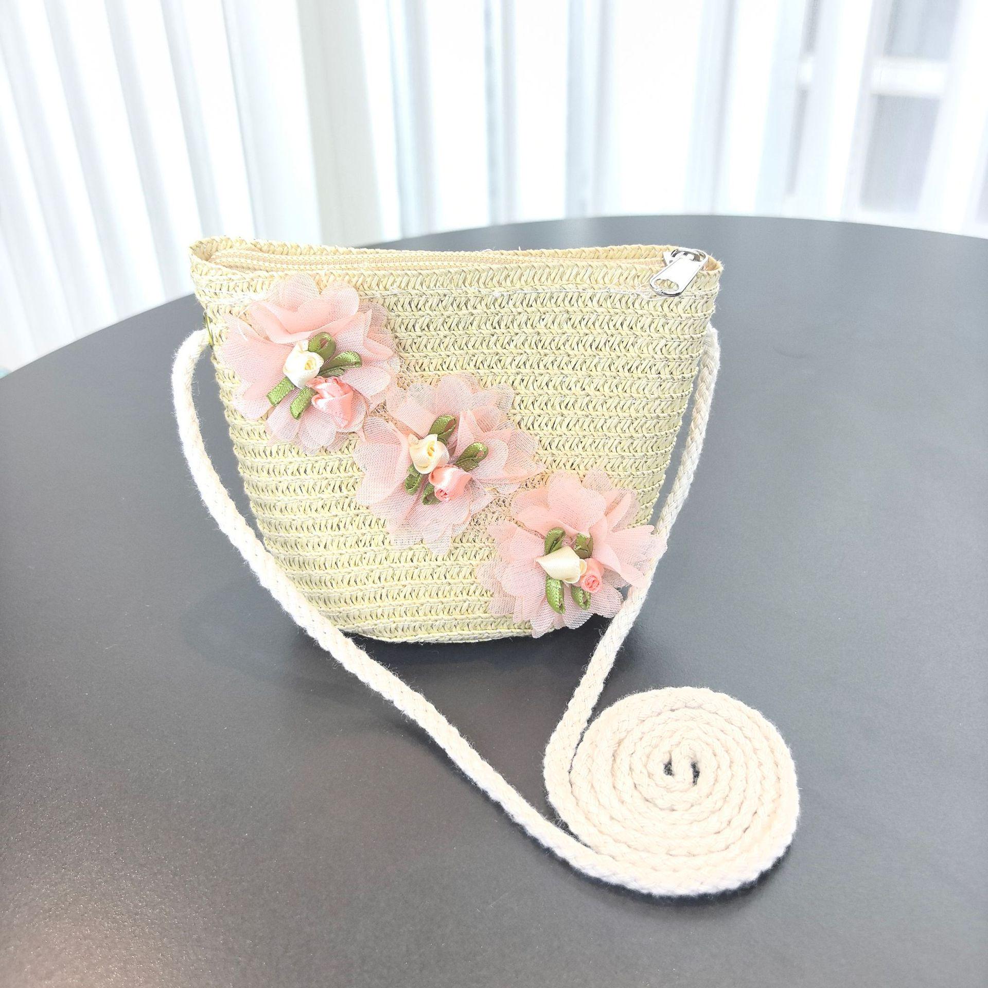 

Пасторальний солом яний сонцезахисний капелюх для дівчат - Літній захист для дітей на пляжі 2-7 years