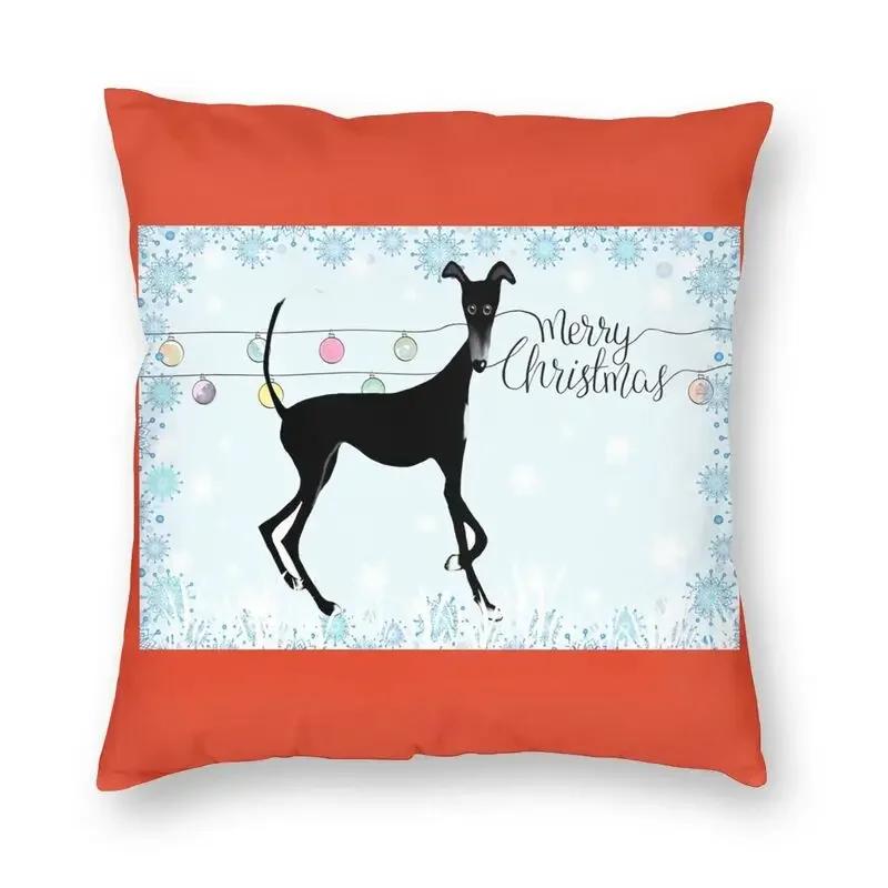 Nordic Style Greyhound Throw Pillow Case Home Decorative Custom Square Whippet Sihthound Dog Cushion Cover 45x45 Pillowcover