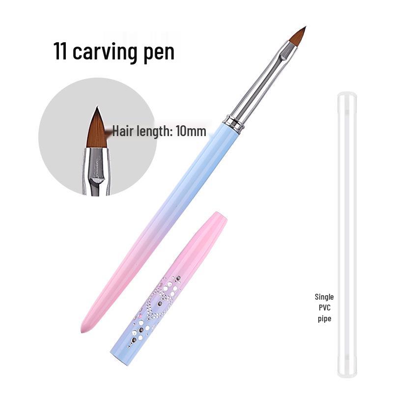 Nail Art Pen Set: 15-Piece Liner Gel Polish & Carving Blooming Brushes