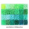 2400Pcs/box Acrylic Beads For DIY Bracelet Necklace Jewelry Making Accessories
