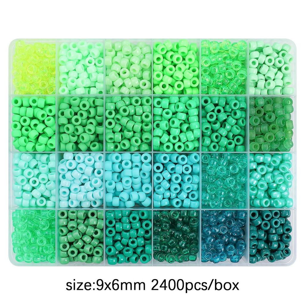 2400Pcs/box Acrylic Beads For DIY Bracelet Necklace Jewelry Making Accessories
