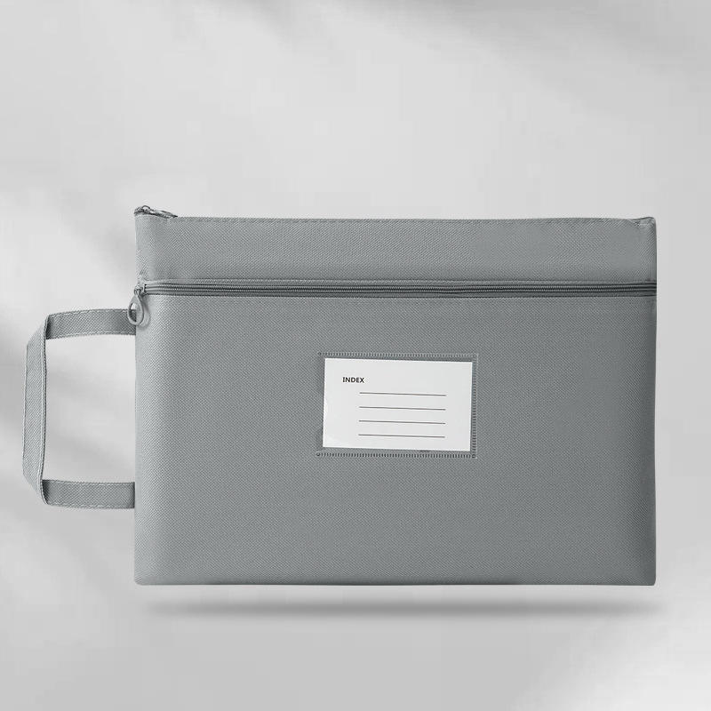 Portable Waterproof File Organizer Double Layers Large Capacity Document Bag For Office School Supplies Travel Storage Oxford Cloth Holder