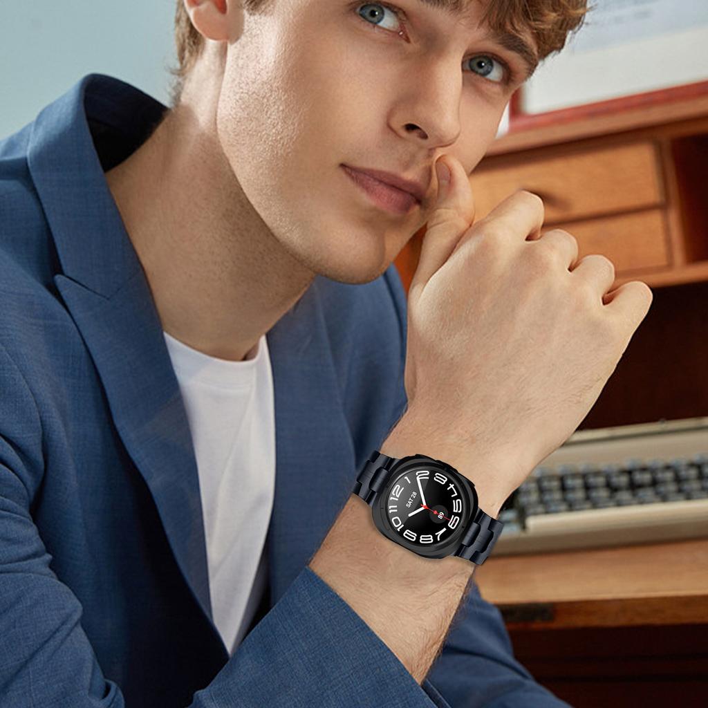 For Samsung Galaxy Watch Ultra 47mm Replacement Strap Stainless Steel Smart Watch Band,Grey