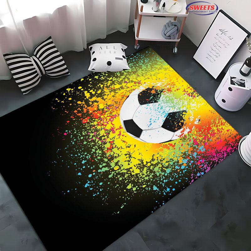 

Ковер на футбольную спортивную тематику, мультяшный футбольный коврик для пола для декора детской спальни, футбольные ковры большой площади, ковер для дома, гостиной, подарок 40x60cm (16x24in)