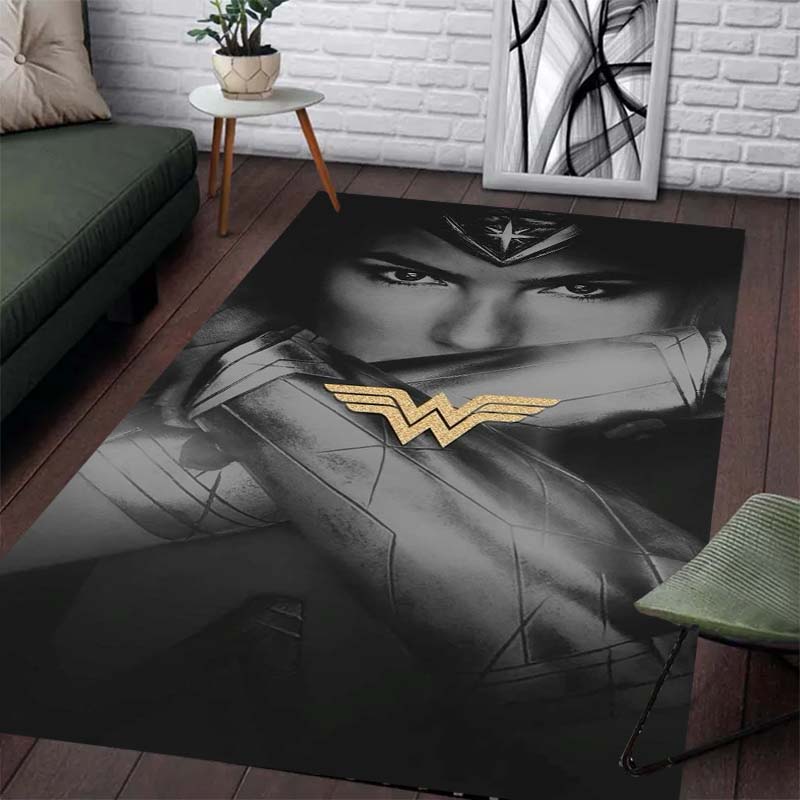 Wonder Woman Pattern Rug - Non-slip Kitchen & Outdoor Rug, Yoga Rug, Home & Bedroom Decor, Birthday Gift