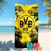 Beach Towel with Borussia Dortmund Pattern - Soft,absorbent,machine Washable Lightweight&Modern,swimming,Travel Essentials