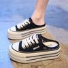 Half Slipper Women's Summer Outdoor Wear 2025 Canvas Shoes Thick Soled Shoes