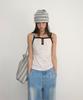RONRON Stripe Knot Square Beanie Gray