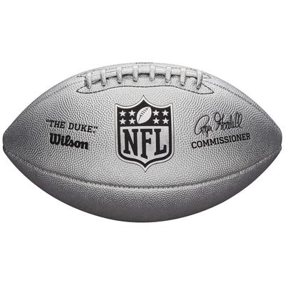 Wilson NFL Duke Metallic Edition Ball, Unisex Silver American Football Ball
