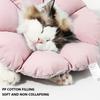 Cute Cat Cone Collar Prevent Licking Wound Waterproofing Adjustable Soft Cat Recovery Collar S Pink