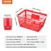 Shopping Basket Portable Grocery Basket 20PCS 21L with Handle & Stand Red