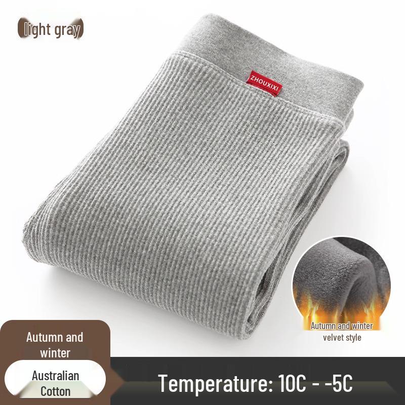 

Women s Gray Ribbed Leggings, Autumn/Winter 2025, Plus Velvet, Thickened Cotton, Petite Fit, Tight, Stretchy. Large [Fits 110-135 lbs]