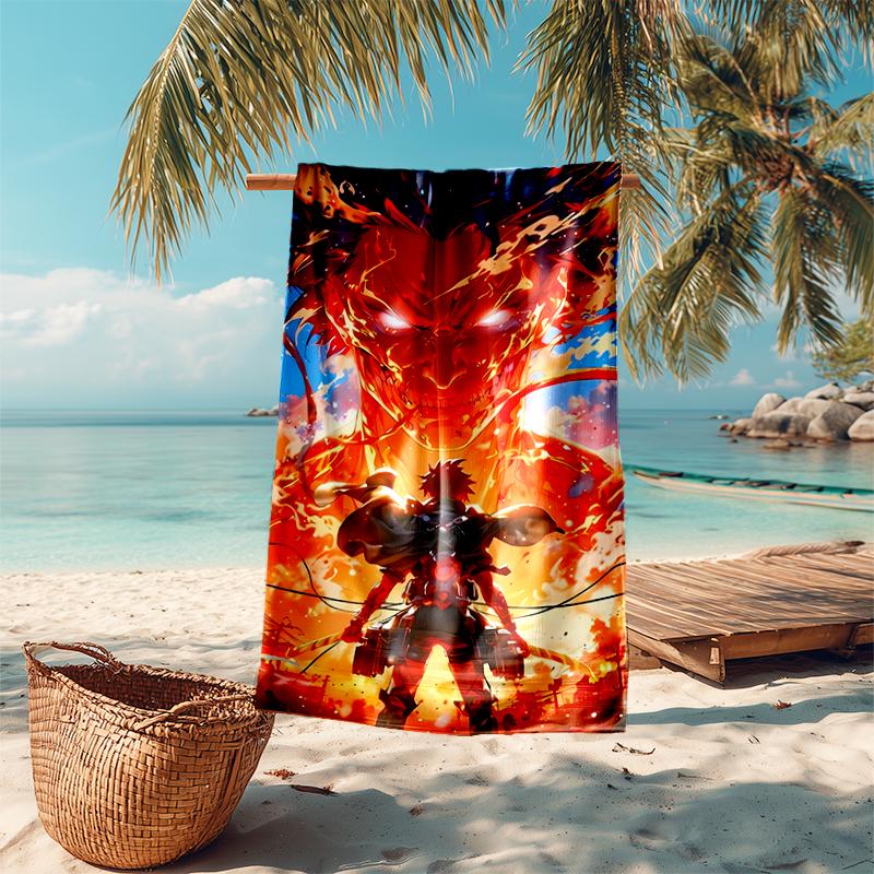 Beach Towel with Attack on Titan1 Pattern - soft,absorbent,machine washable Lightweight&Modern,swimming,Travel Essentials