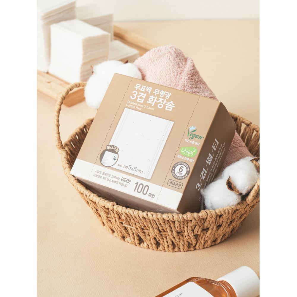 Daiso Unbleached 3 Ply Cotton Pads  100 Sheets