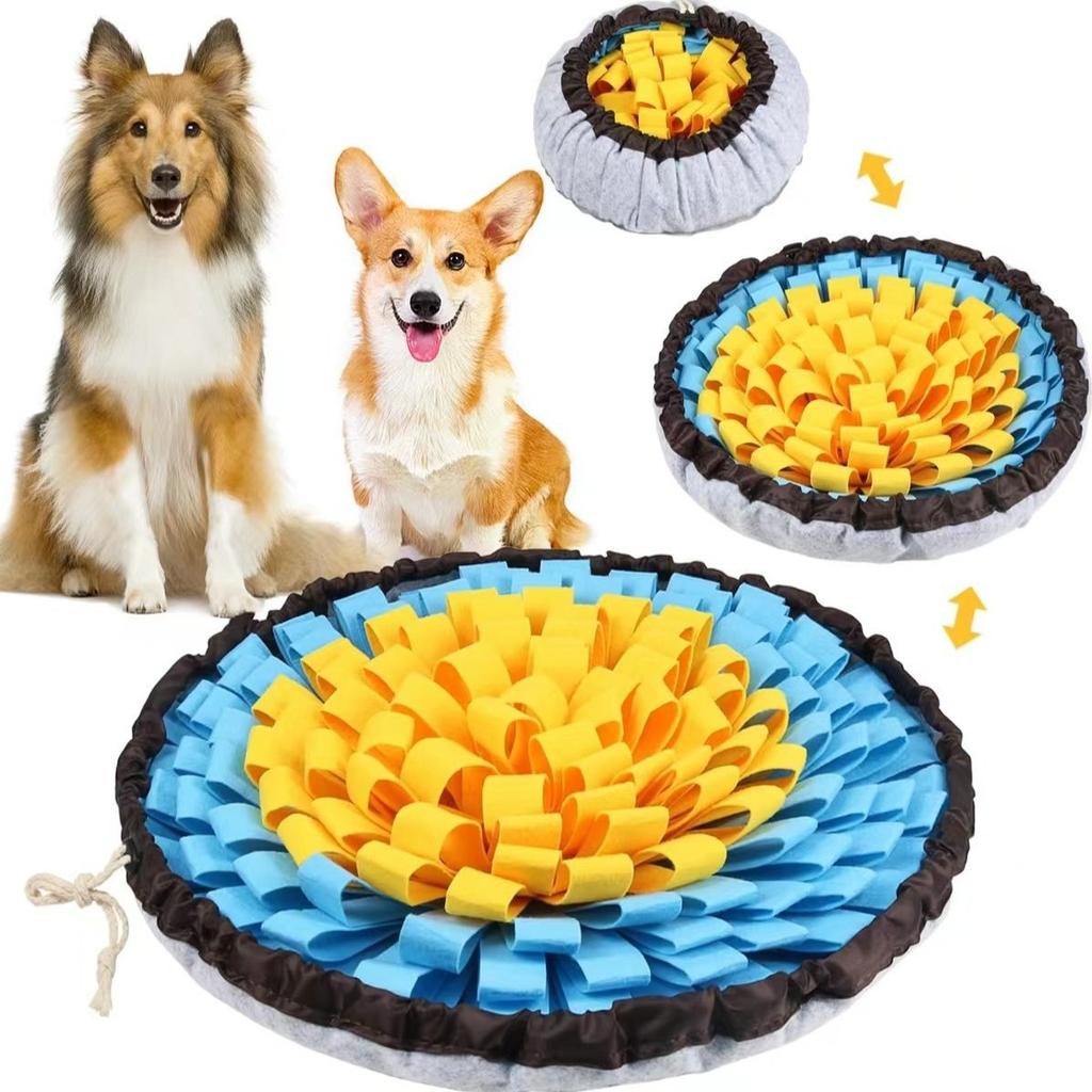 2025 New Model Avocado Dog IQ Puzzle Eco-Friendly Felt Solid Slow Eating Training Bowl Pad
