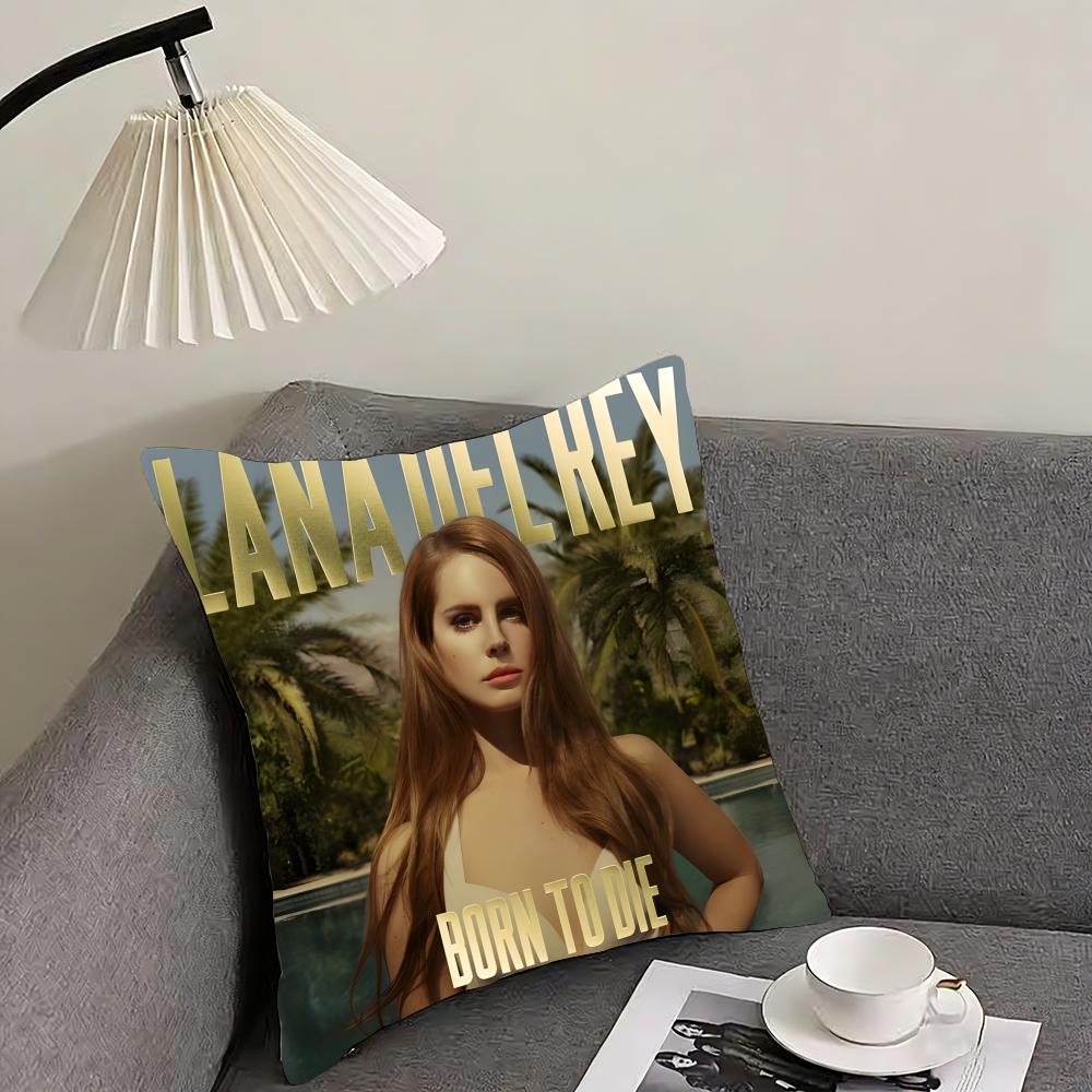 Чехол на подушку с изображением Ланы Дель Рей – Горячий музыкальный альбом, двусторонний, плюшевый, для автомобиля, дивана, спальни, идеальный подарок. 18x18Inch