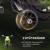 Motocicletta Elettrica per Bambini, Alimentata a Batteria 6V, Ruotine di Supporto, Clacson, Suono di Avviamento, 3-8 Anni, Verde