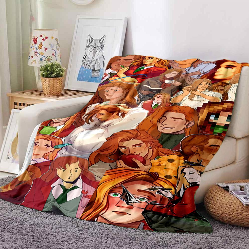 1pc Blanket - game Stardew Valley Print Design,Lightweight Blanket for Sofa,Bed- Soft &Warm,Gift for All Seasons