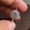 CopperFlower Rings For Woman AAA Cubic Zirconia Couple Zircon Wedding Rings Jewelry Gifts