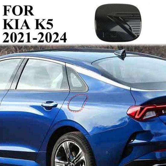 

Carbon fiber style exterior fuel tank cover gas door trim cover fit for KIA K5
