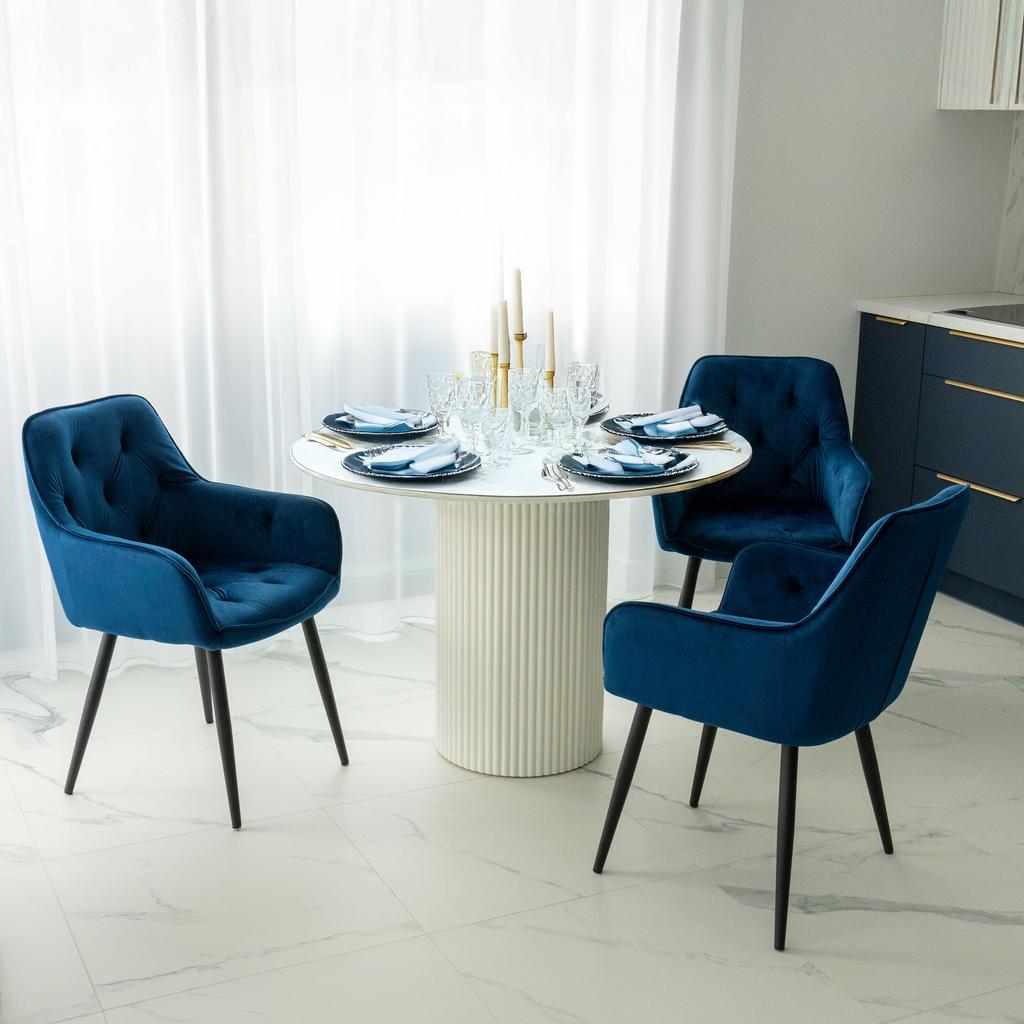 Fluwelen Stoel Nevada Velvet Marineblauw