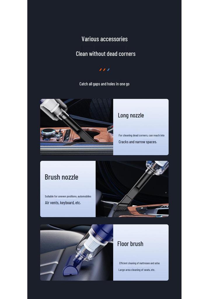 High-Power Wireless Car and Home Handheld Vacuum Cleaner