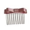 Satin Bow Hair Comb Set With Non Slip Teeth Multi Color Options For Daily Party Wedding Hair Styling