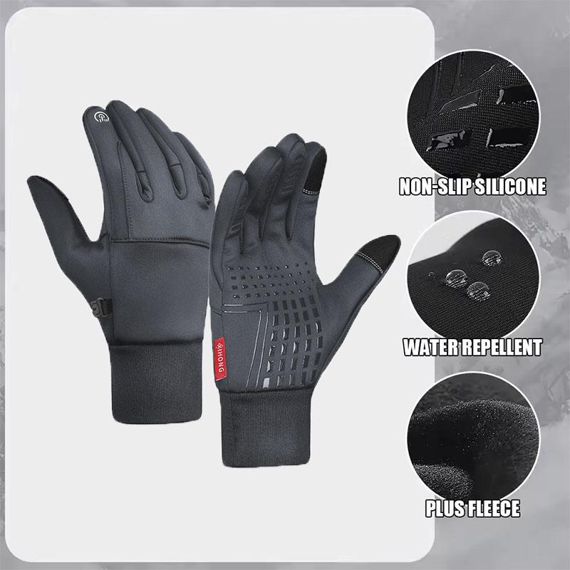 Winter Touch Screen Waterproof Gloves Men's Outdoor Cycling Skiing Waterproof Gloves Thickened Warm Non Slip Full Finger Gloves