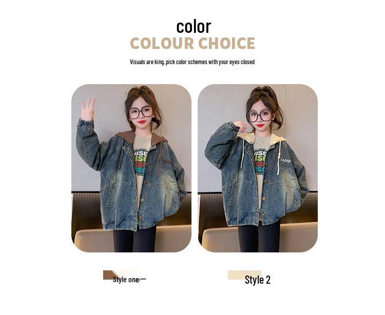 Girls' Denim Jacket - Autumn & Spring 2025 Trendy Outerwear Fashion for Big Kids