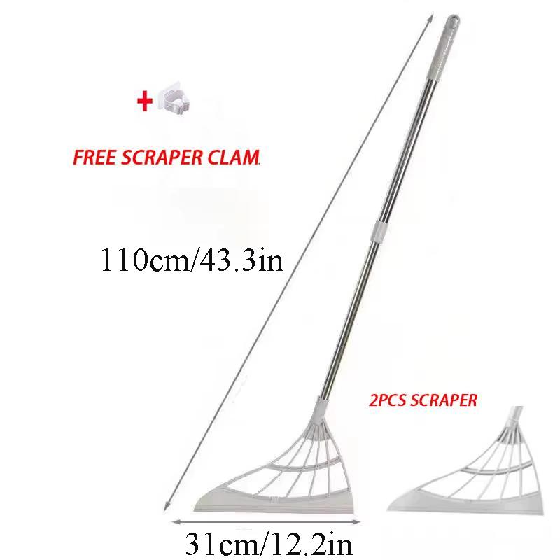 Silicone Broom Wiper Squeegee Long Handle Window Washing Mop Household Floor Glass Magic Scraper Hand-push Mirror Cleaning Tools