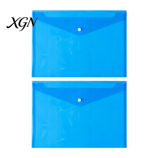 Translucent Document Case 2PCS A4 Size Folders with Snap Closure, Waterproof Thickened PVC Durable Paper Protector File Organizer, Lightweight Storage