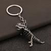 Goth Core Dinosaur Keychain Glow Skull Skeleton with Metal Chain, Y2K Grunge Accessories for Backpack & Keys