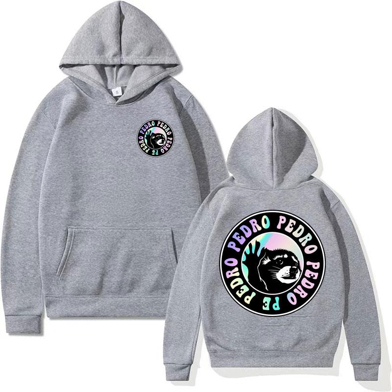 Lustige Süße Pedro Waschbär Meme Hoodies Herren Damen Kleidung Retro Cartoon Sweatshirts Lässige Übergroße Pullover Hoodie Streetwear