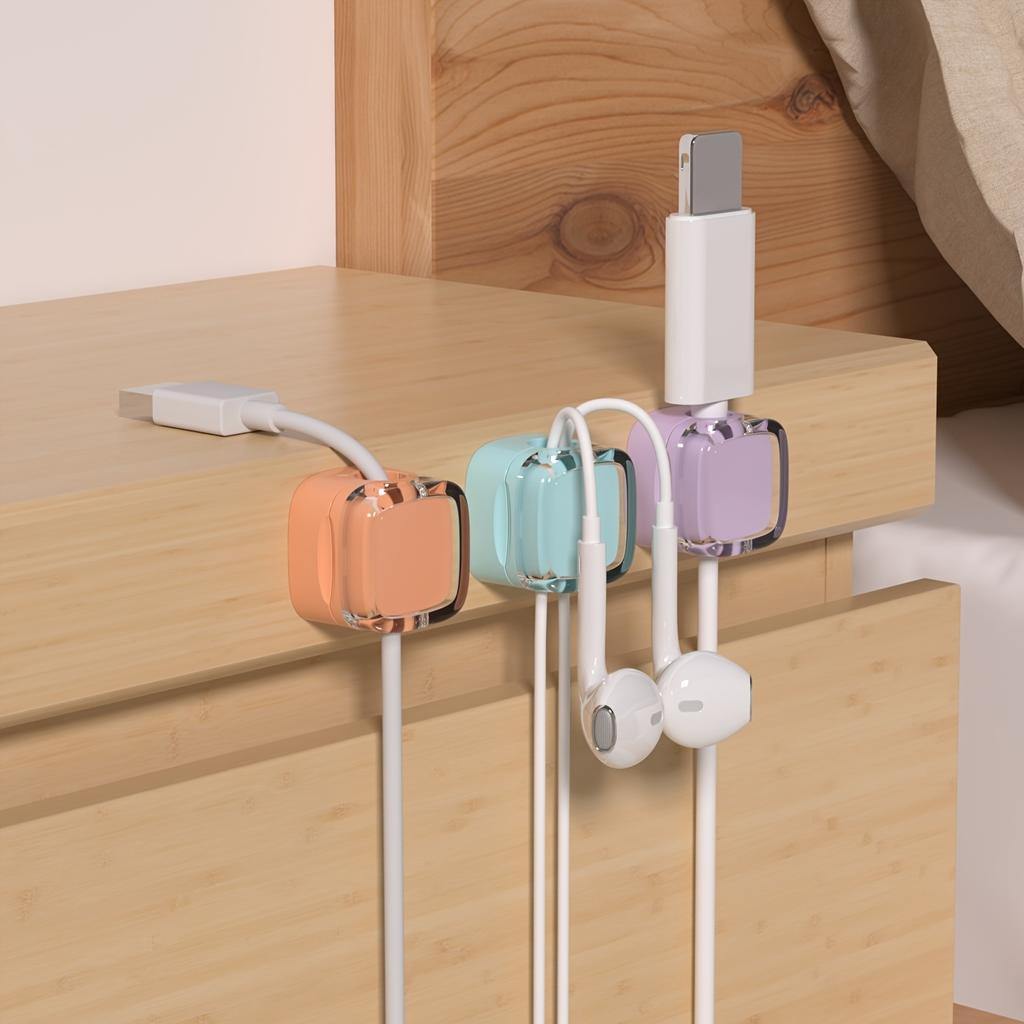 6-Pack Magnetic Cable Clips with Adjustable Adhesive Cord Holders - Strong Magnetic & Adhesive Base,Organize Chargers, Cables, Earphones, Cord Clips