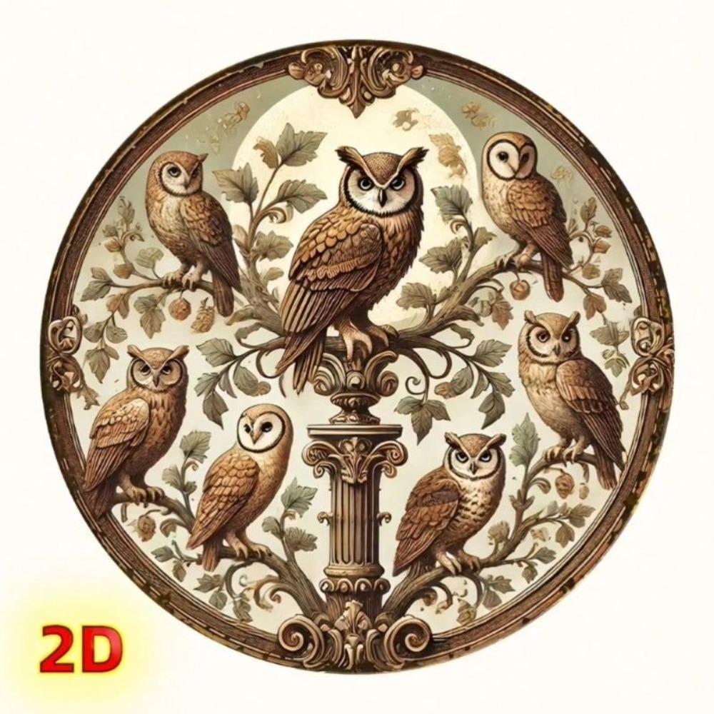 Vintage Owl Metal Tin Sign Wall Decor For Home Cafe