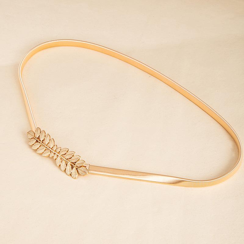 Wind Metal Belt Elastic Elastic Waist Chain Women'S Fashion Versatile Spring Dress Shirt Sweater Waist Seal