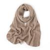 Autumn & Winter 100% Pure Cashmere Hollow Knit Jacquard Color Block Neck Gaiter Scarf