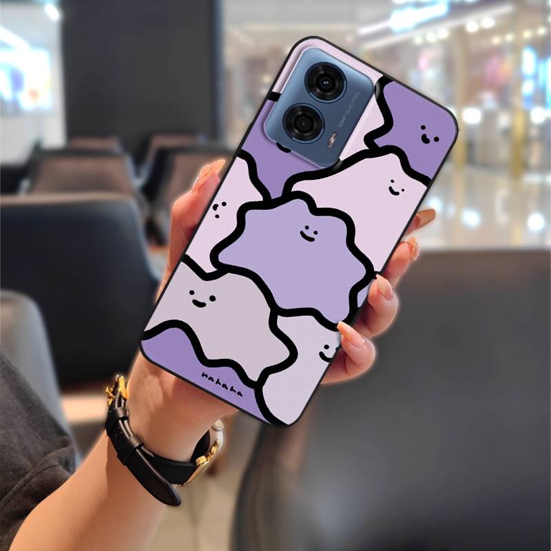 Waterproof Anti-knock Phone Case For MOTO G24 Power Back Cover Phone Pouch Fashion Design Graffiti Dirt-resistant Cute