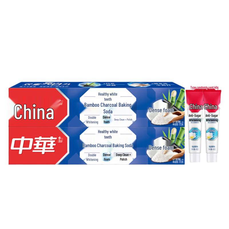 

Zhonghua Healthy Teeth White Bamboo Charcoal Mint Toothpaste Combo
