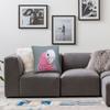 Pink And Grey Galah Square Pillowcase Polyester Linen Velvet Printed Zip Decorative Throw Pillow Case Room Cushion Cover 18"