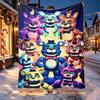 Five Nights at Freddy's Pattern Blanket for Home Decoration, Bed, Sofa, Car Travel, Camping, Suitable for All Seasons, Birthday Christmas Gift