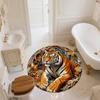 Embossed Animals  Round Area Rug,Carpet Rug for Living Room Bedroom Sofa Playroom Decor,Non-slip Floor Mat