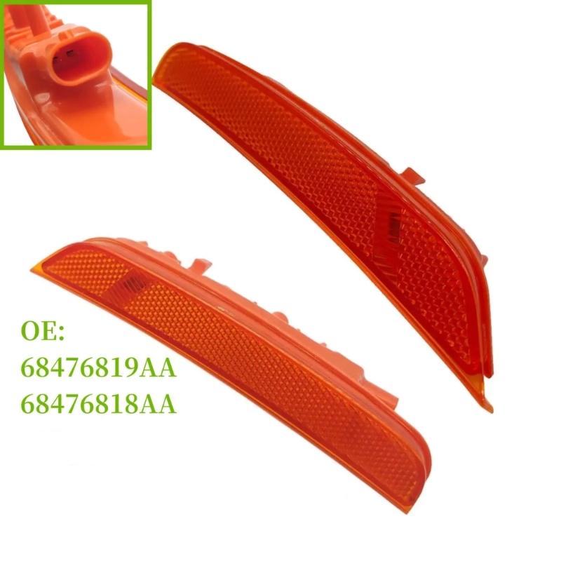 Car Front Bumper Trim Side Reflector Reflective Strips Replaces Part Number 68476819AA 68476818AA