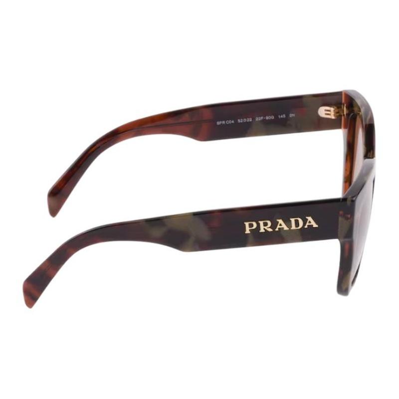 Prada Oversized Frame Acetate Square Sunglasses Unisex Couple Style Brown