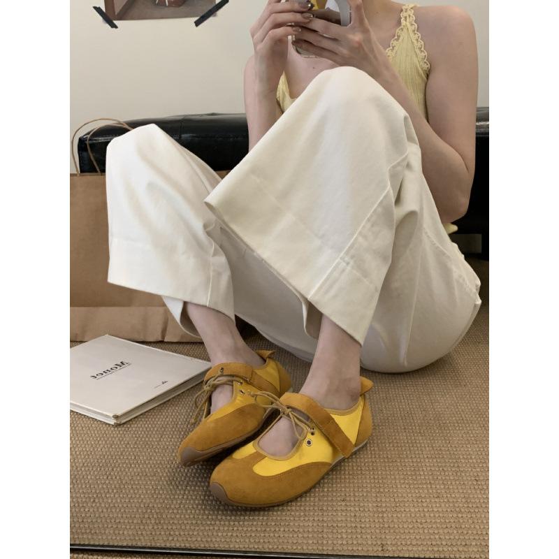 Niche new 2025 summer casual color matching Mary Jane single shoes sports shoes women's word Dexun shoes women