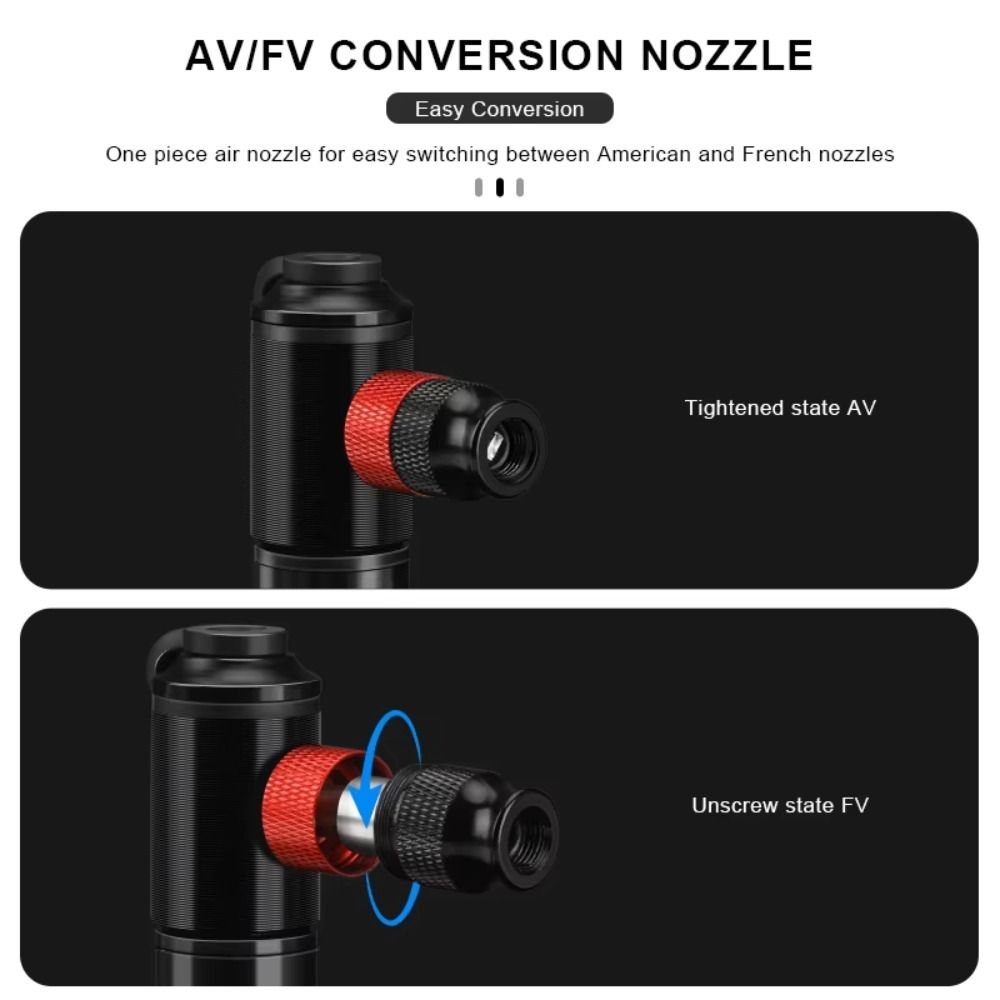 Black Manual Air Pump Lightweight Schrader Presta Valve New Bike Air Pump  Bicycle Accessories