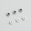 S925 Sterling Silver Striped Lantern Spacer Beads for DIY Beaded Bracelets