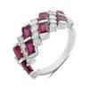 Silver Ring with a Natural Ruby 5.59ct, Cubic Zirconia, Item Weight 5.16 G (2205029)