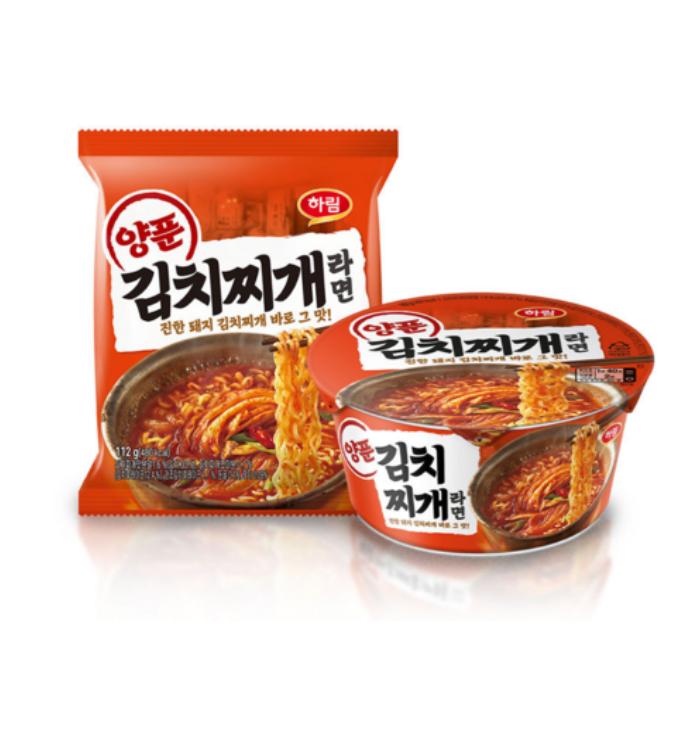 Harim Yangpoong Kimchi Jjigae Ramen 112g (4 Packs) – Spicy Korean Kimchi Stew Noodles