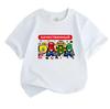Kids Boys Girls 100% Cotton Crew Neck Short Sleeve T-Shirt, Funny Cartoon Game Character Printed Casual Soft Breathable Tee Shirt for Daily Playwear G